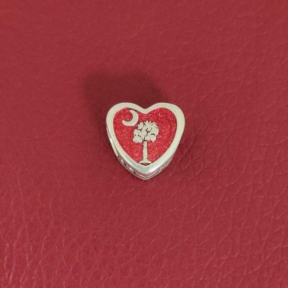 Pandora Charleston SC Exclusive Charm South Carolina Flag Pendant S925 Silver
